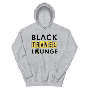 Unisex Black Travel Lounge Hoodie