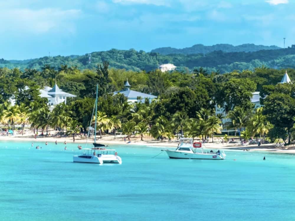 Negril Beach with Catamarans