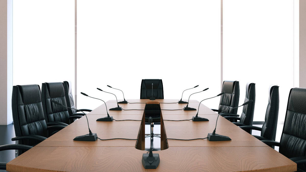 Board Room with empty chairs